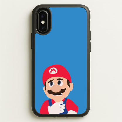 Worried Mario  - The Super Mario Bros Phone Case for iPhone X / XS