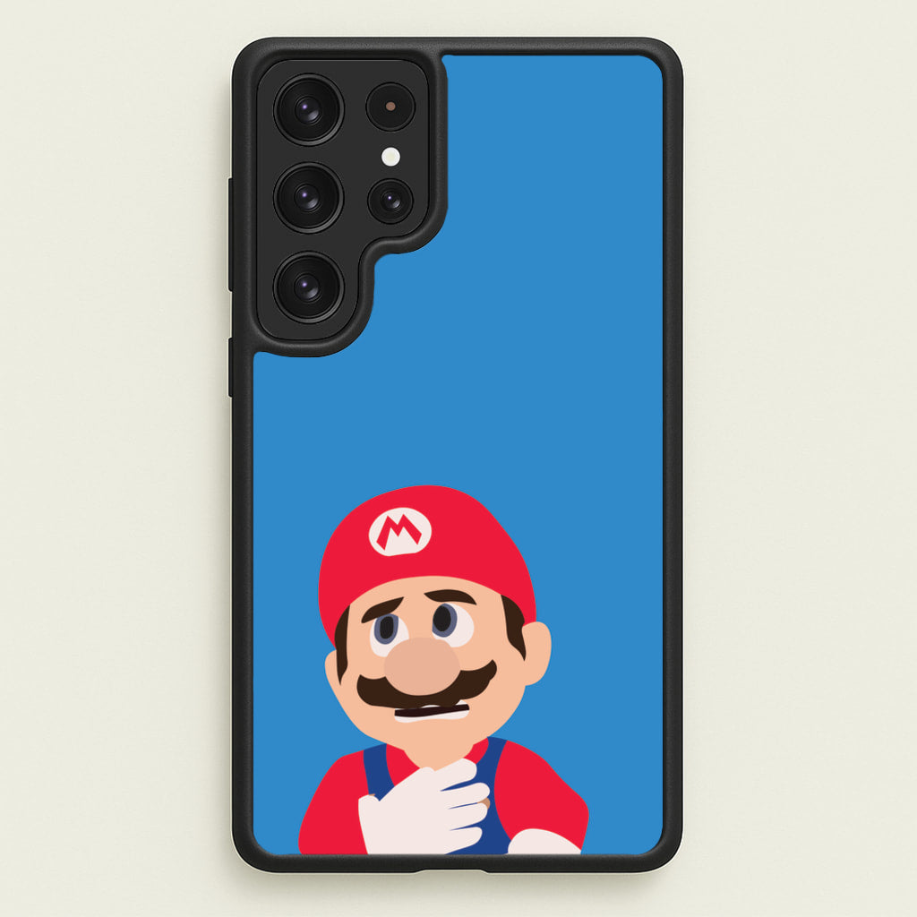 Worried Mario  - The Super Mario Bros Phone Case for Galaxy S22 Ultra