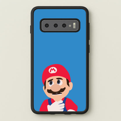 Worried Mario  - The Super Mario Bros Phone Case for Galaxy S10