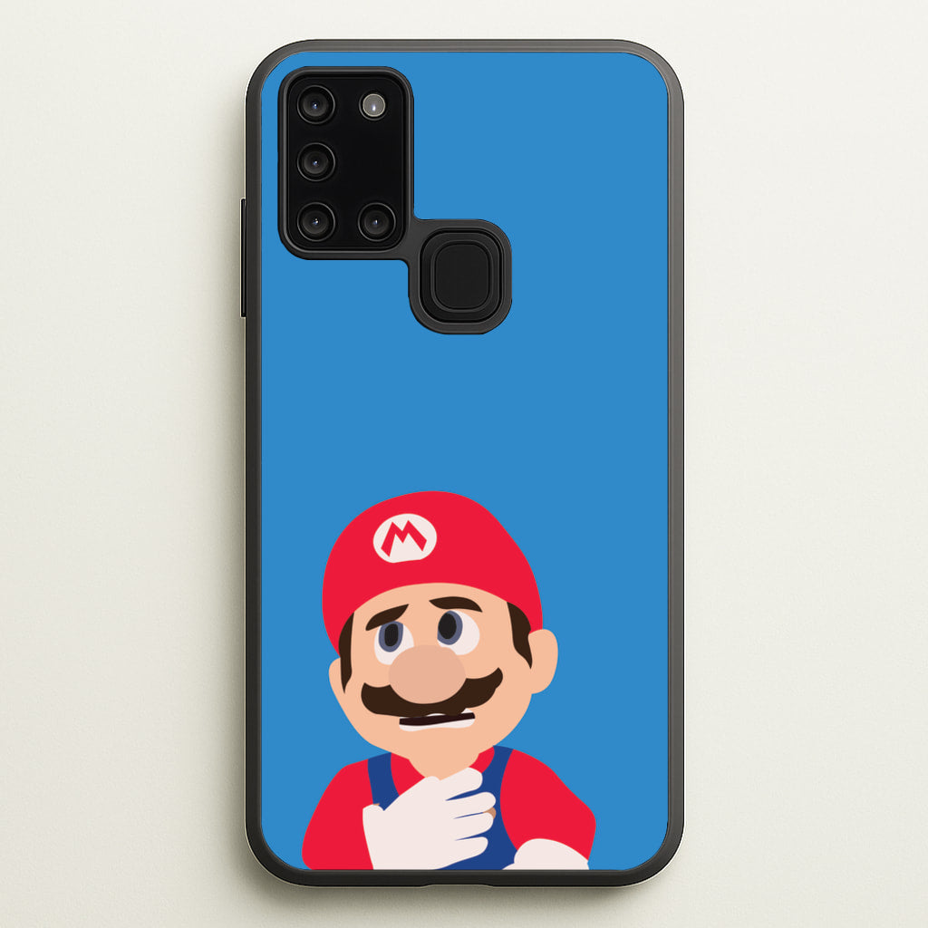 Worried Mario  - The Super Mario Bros Phone Case for Galaxy A21s