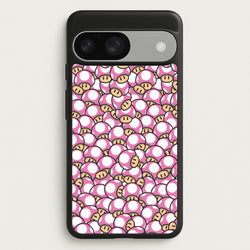 Mushroom Pattern - Pink  - The Super Mario Bros Phone Case for Google Pixel 9 / 9 Pro
