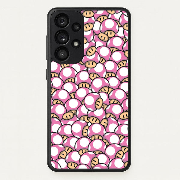 Mushroom Pattern - Pink  - The Super Mario Bros Phone Case for Galaxy A33