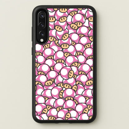 Mushroom Pattern - Pink  - The Super Mario Bros Phone Case for Huawei P20 Pro