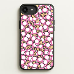 Mushroom Pattern - Pink  - The Super Mario Bros Phone Case for iPhone 6 Plus / 7 Plus / 8 Plus
