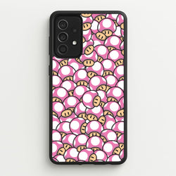 Mushroom Pattern - Pink  - The Super Mario Bros Phone Case for Galaxy A52 / A52s