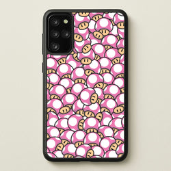 Mushroom Pattern - Pink  - The Super Mario Bros Phone Case for Galaxy S20 Plus