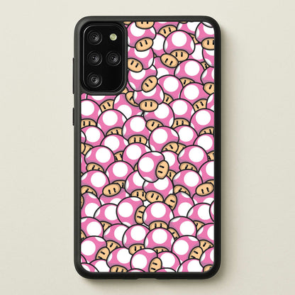 Mushroom Pattern - Pink  - The Super Mario Bros Phone Case for Galaxy S20 Plus