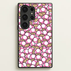 Mushroom Pattern - Pink  - The Super Mario Bros Phone Case for Galaxy S25 Ultra