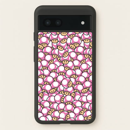 Mushroom Pattern - Pink  - The Super Mario Bros Phone Case for Google Pixel 6a