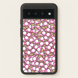 Mushroom Pattern - Pink  - The Super Mario Bros Phone Case for Google Pixel 7 Pro