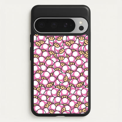 Mushroom Pattern - Pink  - The Super Mario Bros Phone Case for Google Pixel 9 Pro XL