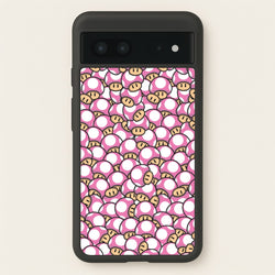 Mushroom Pattern - Pink  - The Super Mario Bros Phone Case for Google Pixel 7