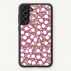 Mushroom Pattern - Pink  - The Super Mario Bros Phone Case for Galaxy S22 Plus