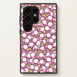 Mushroom Pattern - Pink  - The Super Mario Bros Phone Case for Galaxy S24 Ultra