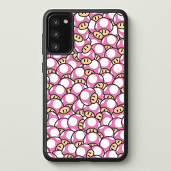 Mushroom Pattern - Pink  - The Super Mario Bros Phone Case for Galaxy S20FE