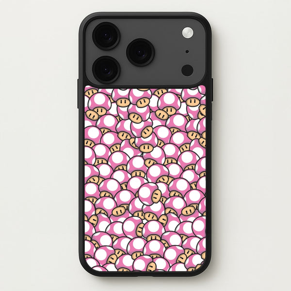 Mushroom Pattern - Pink Phone Case for iPhone 17 Pro