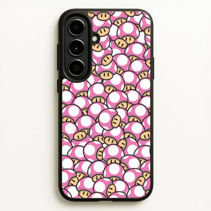 Mushroom Pattern - Pink  - The Super Mario Bros Phone Case for Galaxy A56