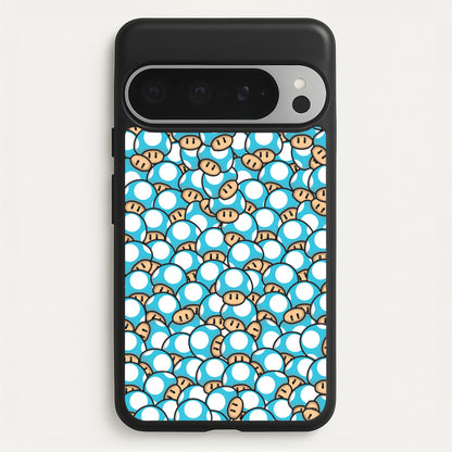 Mushroom Pattern - Light Blue  - The Super Mario Bros Phone Case for Google Pixel 9 Pro XL