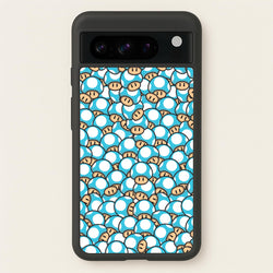 Mushroom Pattern - Light Blue  - The Super Mario Bros Phone Case for Google Pixel 8 Pro