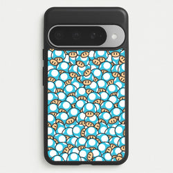 Mushroom Pattern - Light Blue Phone Case for Google Pixel 10 Pro XL