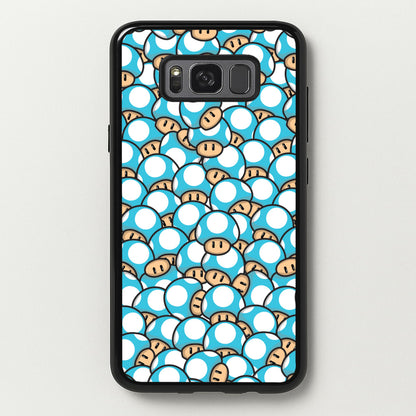 Mushroom Pattern - Light Blue  - The Super Mario Bros Phone Case for Galaxy S8 Plus