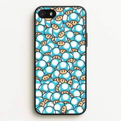 Mushroom Pattern - Light Blue  - The Super Mario Bros Phone Case for iPhone 5 / 5s / SE 2016