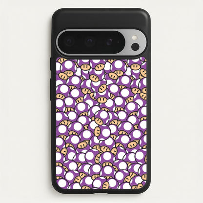 Mushroom Pattern - Purple  - The Super Mario Bros Phone Case for Google Pixel 9 Pro XL