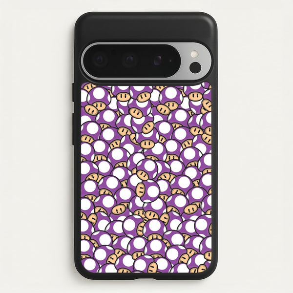 Mushroom Pattern - Purple  - The Super Mario Bros Phone Case for Google Pixel 9 Pro XL