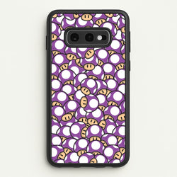 Mushroom Pattern - Purple  - The Super Mario Bros Phone Case for Galaxy S10e