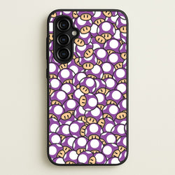 Mushroom Pattern - Purple  - The Super Mario Bros Phone Case for Galaxy A54