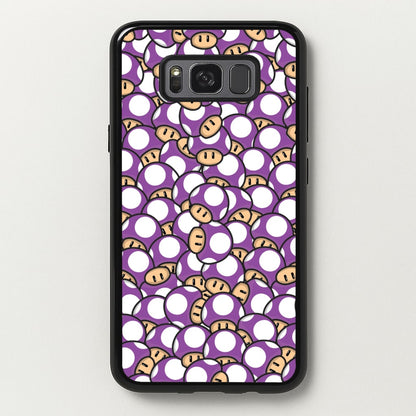 Mushroom Pattern - Purple  - The Super Mario Bros Phone Case for Galaxy S8 Plus