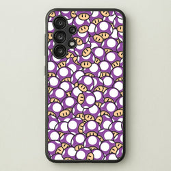 Mushroom Pattern - Purple  - The Super Mario Bros Phone Case for Galaxy A13