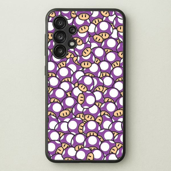 Mushroom Pattern - Purple  - The Super Mario Bros Phone Case for Galaxy A13
