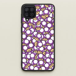 Mushroom Pattern - Purple  - The Super Mario Bros Phone Case for Galaxy A12