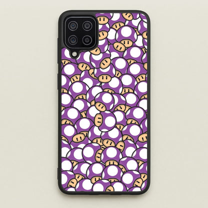 Mushroom Pattern - Purple  - The Super Mario Bros Phone Case for Galaxy A12
