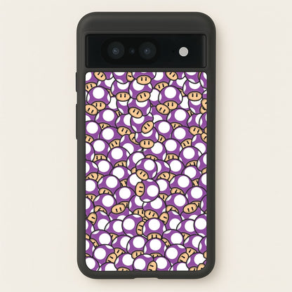 Mushroom Pattern - Purple  - The Super Mario Bros Phone Case for Google Pixel 8