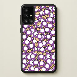 Mushroom Pattern - Purple  - The Super Mario Bros Phone Case for Galaxy A71
