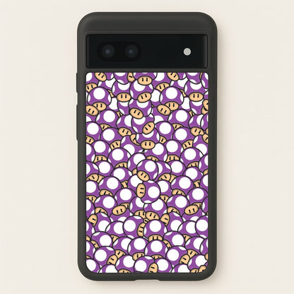 Mushroom Pattern - Purple  - The Super Mario Bros Phone Case for Google Pixel 7a