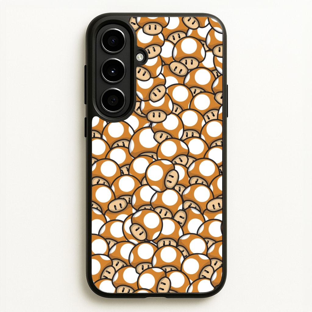 Mushroom Pattern - Orange  - The Super Mario Bros Phone Case for Galaxy A56