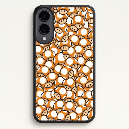 Mushroom Pattern - Orange  - The Super Mario Bros Phone Case for Galaxy S25 Edge