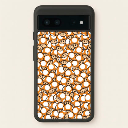 Mushroom Pattern - Orange  - The Super Mario Bros Phone Case for Google Pixel 7