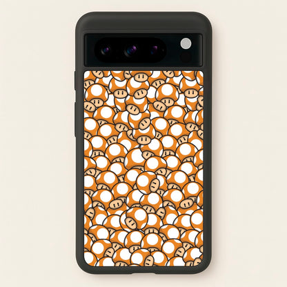 Mushroom Pattern - Orange  - The Super Mario Bros Phone Case for Google Pixel 8 Pro