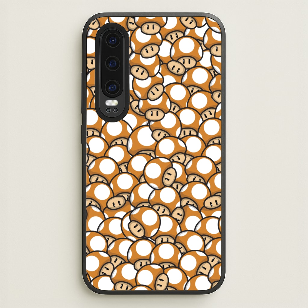Mushroom Pattern - Orange  - The Super Mario Bros Phone Case for Huawei P30