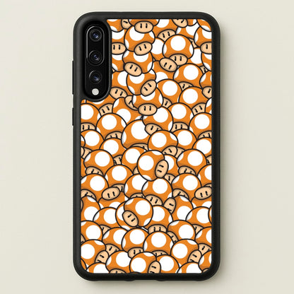 Mushroom Pattern - Orange  - The Super Mario Bros Phone Case for Huawei P20 Pro