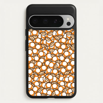 Mushroom Pattern - Orange  - The Super Mario Bros Phone Case for Google Pixel 9 Pro XL