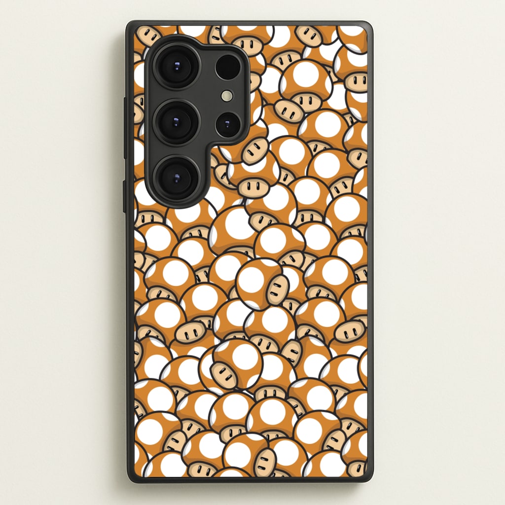 Mushroom Pattern - Orange  - The Super Mario Bros Phone Case for Galaxy S25 Ultra