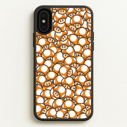 Mushroom Pattern - Orange  - The Super Mario Bros Phone Case for iPhone XS Max