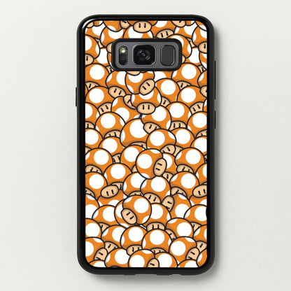 Mushroom Pattern - Orange  - The Super Mario Bros Phone Case for Galaxy S8