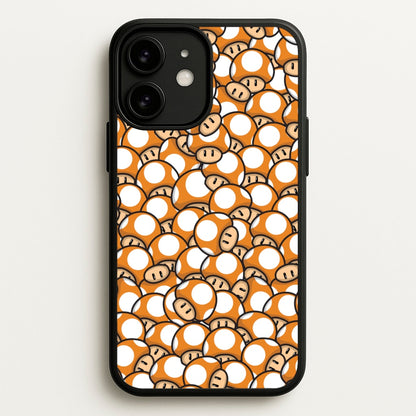 Mushroom Pattern - Orange  - The Super Mario Bros Phone Case for iPhone 11