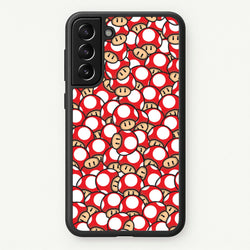 Mushroom Pattern - Red  - The Super Mario Bros Phone Case for Galaxy S21 Plus